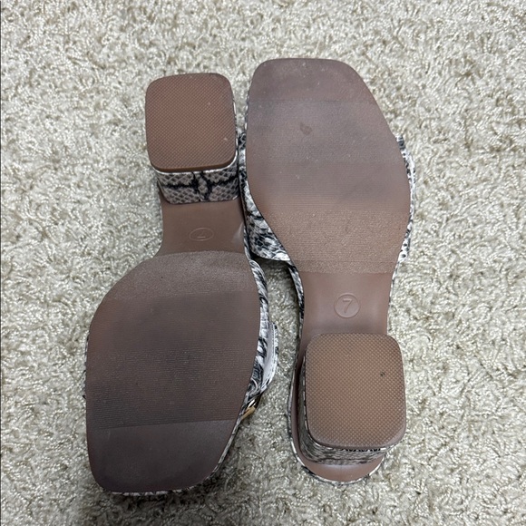 A New Day Snakeskin Mules with Gold Buckle - Picture 3 of 3